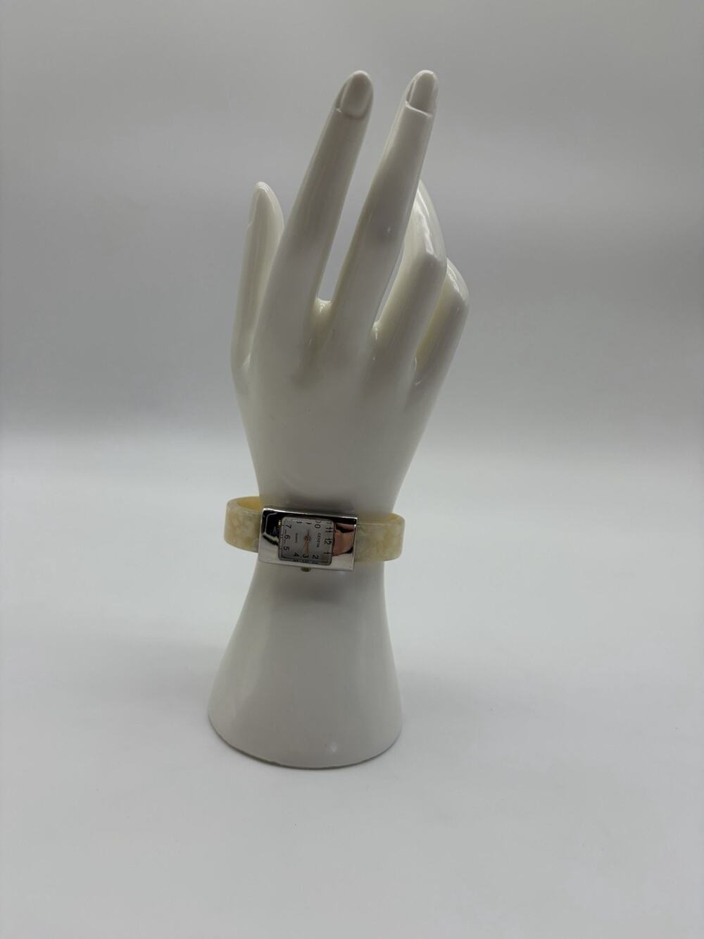 Geneva quartz Cuff watch Stainless Steel, Untested And Preowned